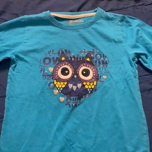 blue owl long sleeve shirt size 7 (no refunds)